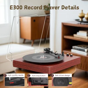 Bluetooth Vintage Audio Turntables with Speakers